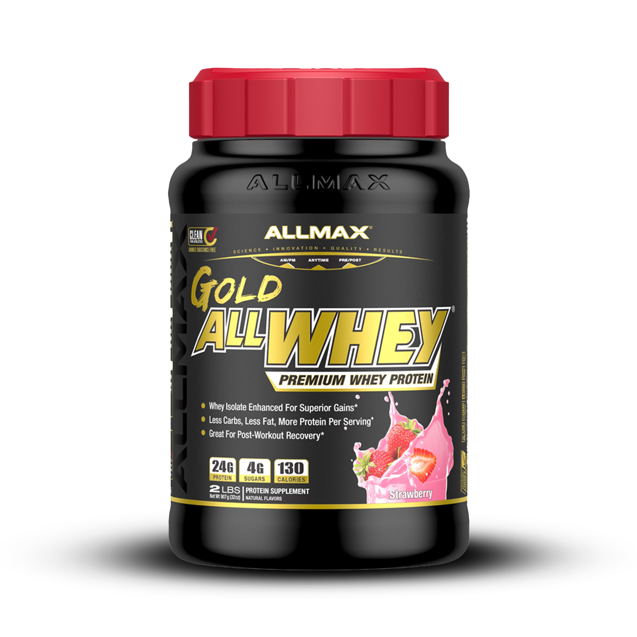 ALLMAX Nutrition AllWhey Gold - Strawberry 2Lbs