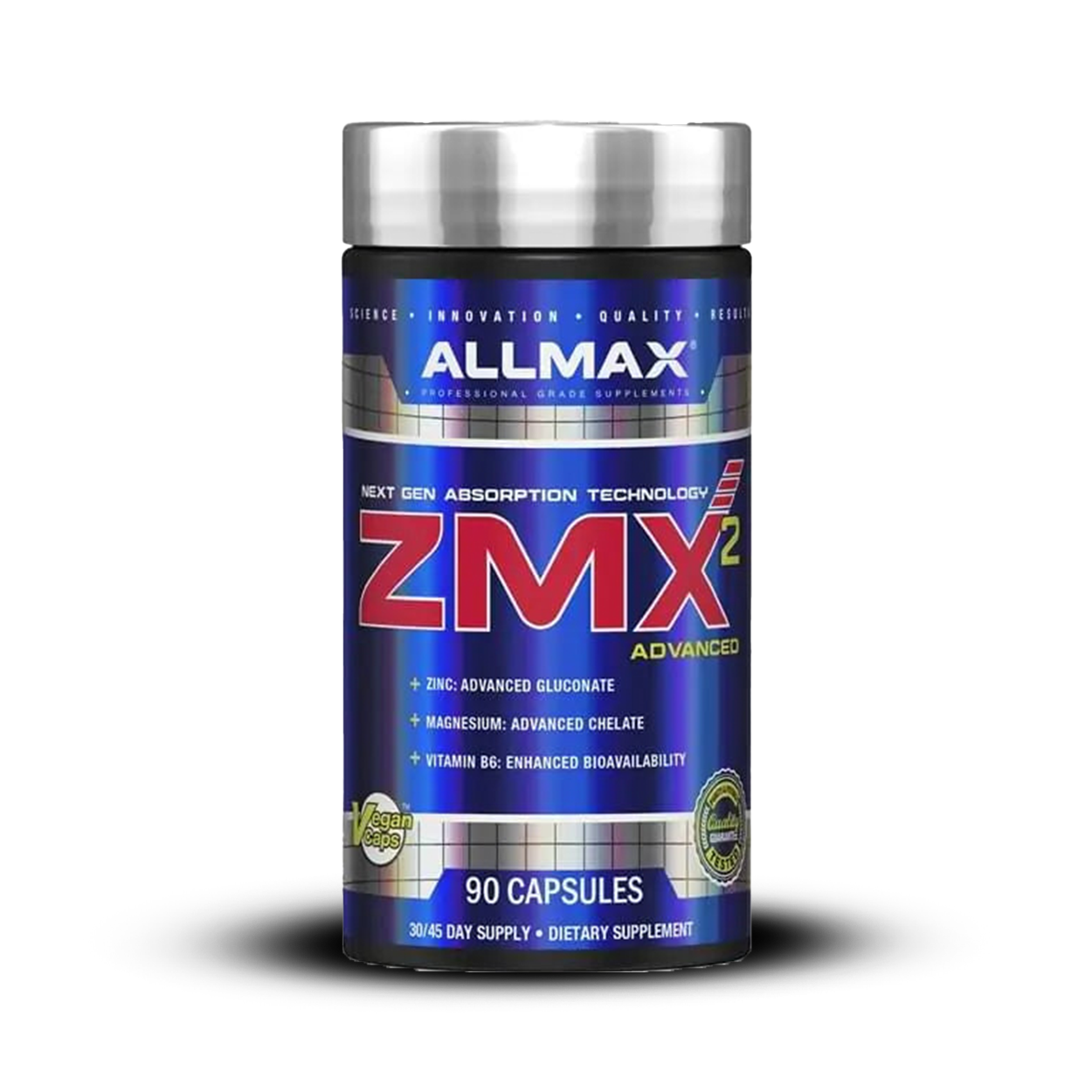 ALLMAX Nutrition ZMX - Front of bottle