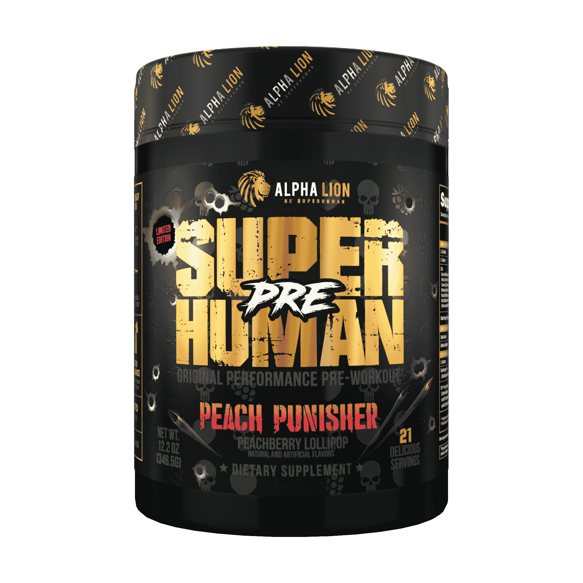 Alpha Lion Super Human Pre - Peach Punisher bottle