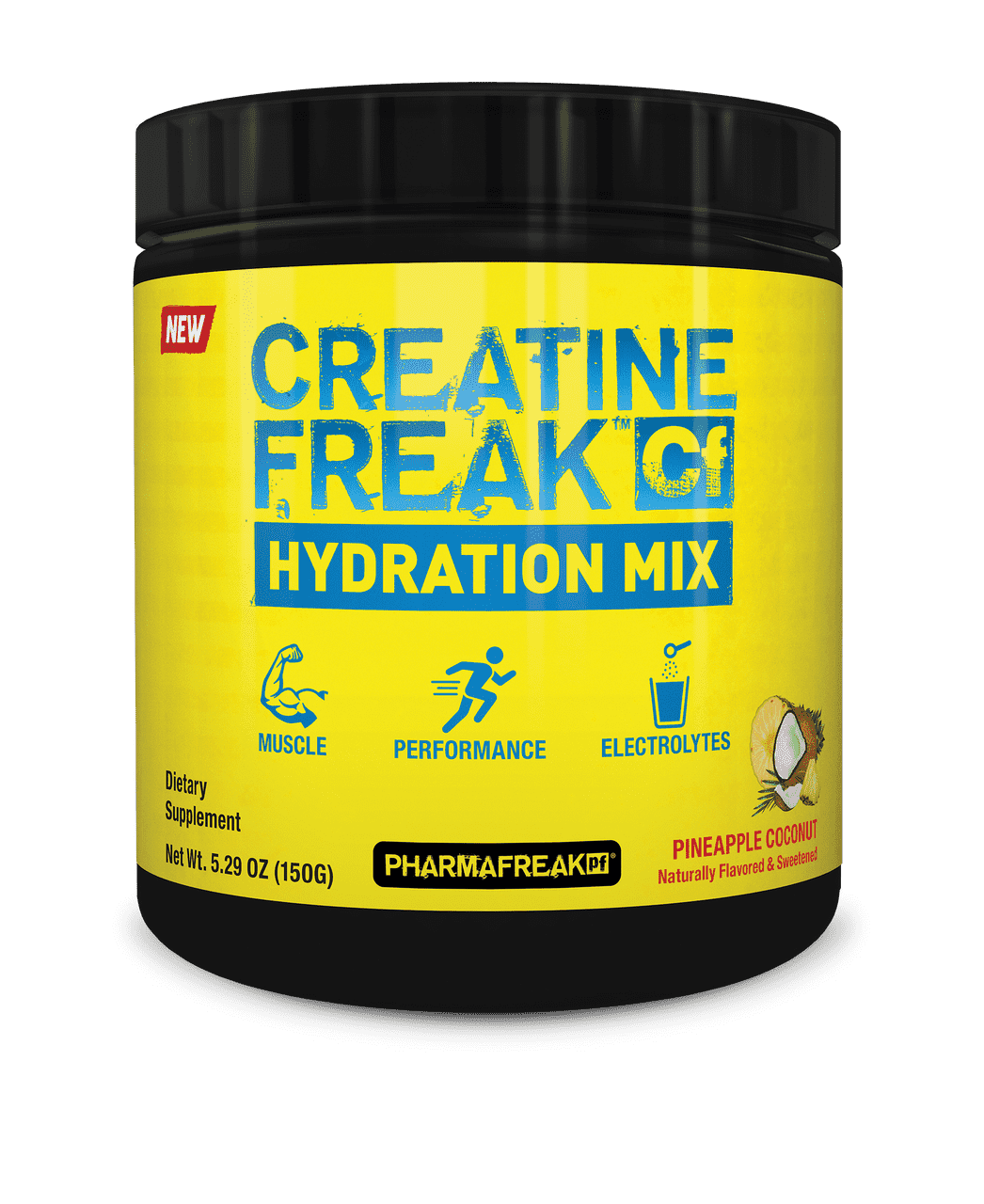 CREATINE FREAK HYDRATION MIX main yellow bottle