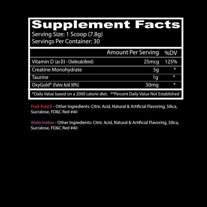 Insane Labz Creatine Craig_Supplement Facts