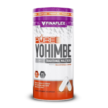 Finaflex Pure Yohimbe main white orange and pink bottle