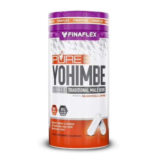 Finaflex Pure Yohimbe main white orange and pink bottle