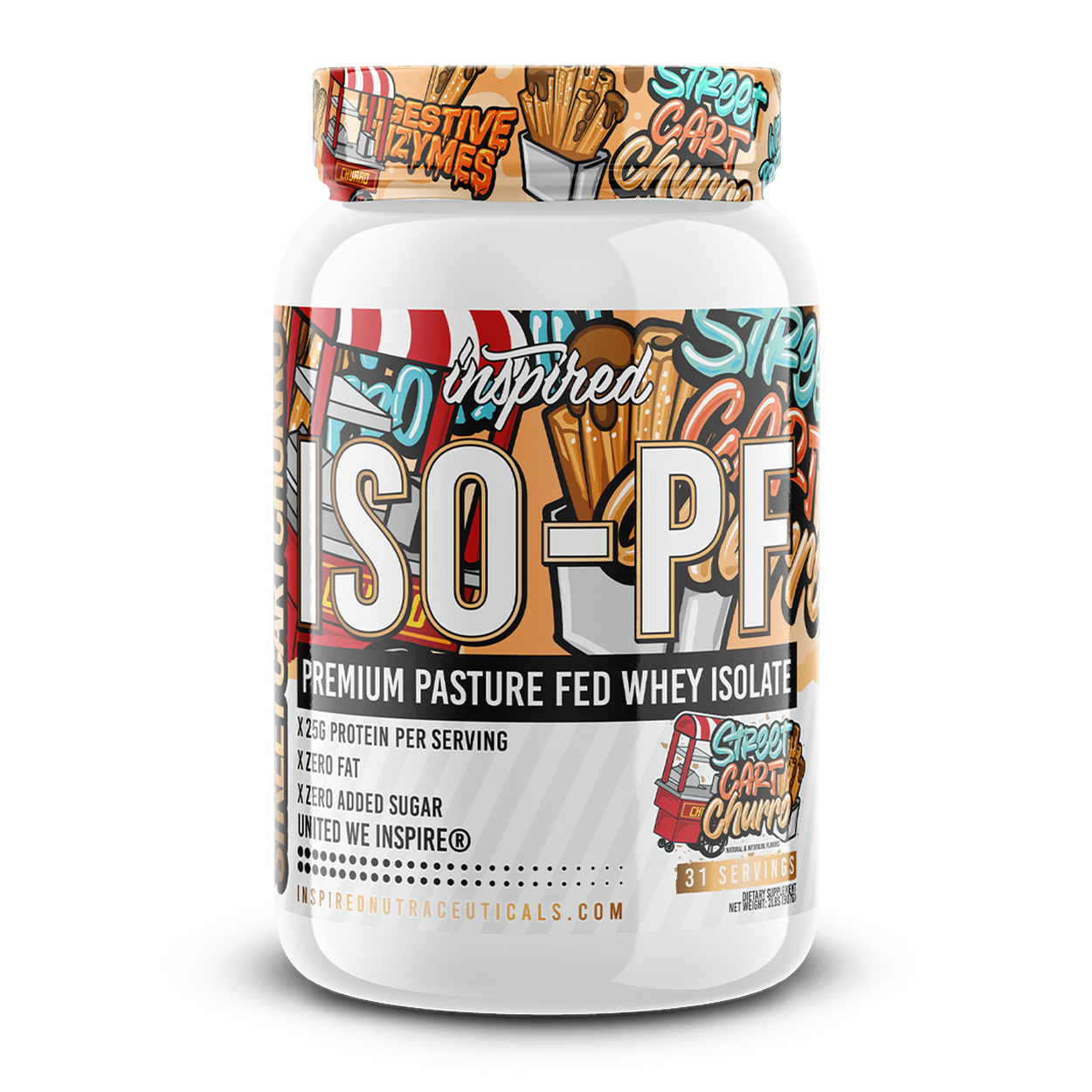 Inspired Nutraceuticals ISO-PF Whey Isolate Street Cart Churro