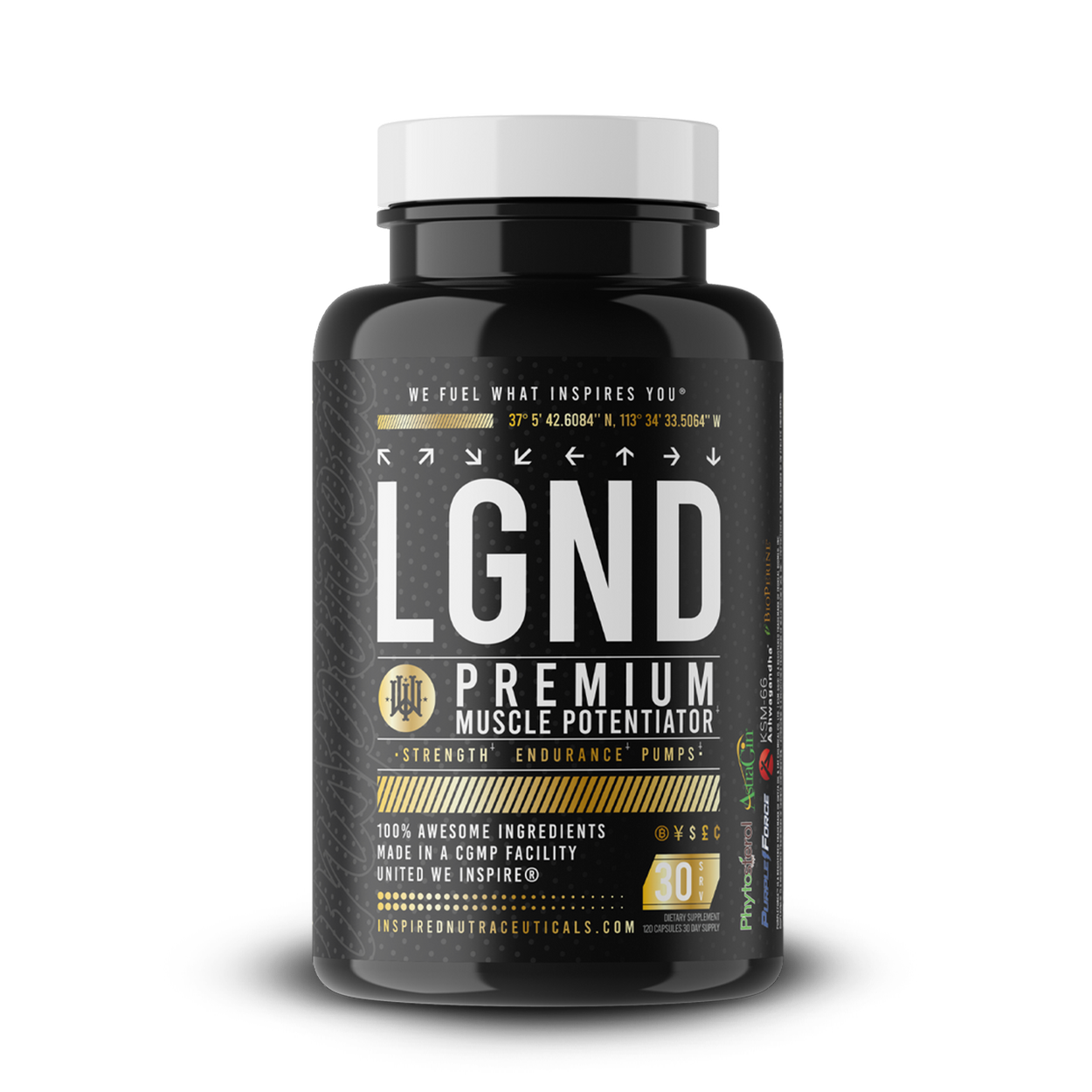 Inspired Nutraceuticals LGND front bottle