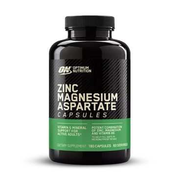 Optimum Nutrition Zinc Magnesium Aspartate Front 180 Capsules A1 Supplements Store