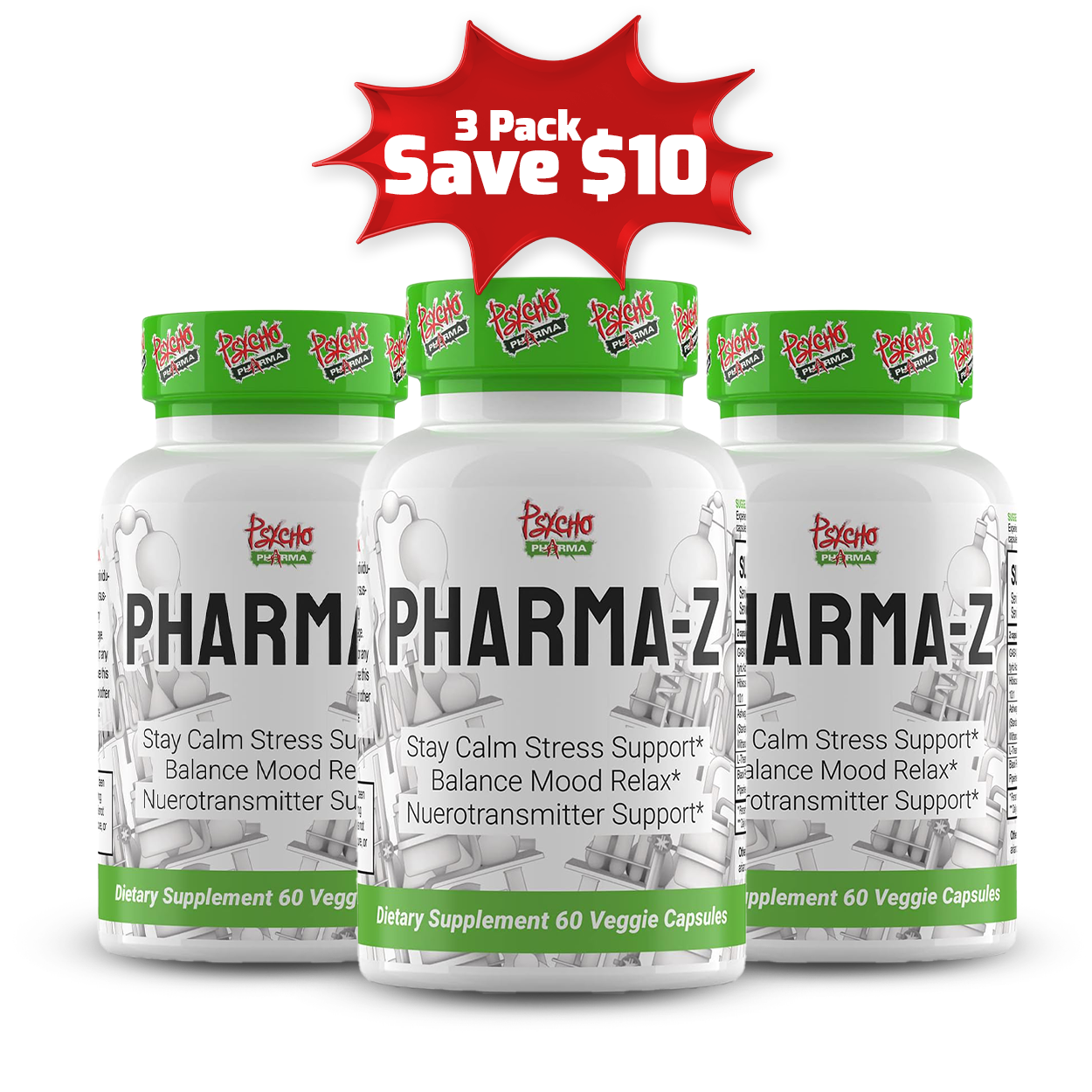 Psycho Pharma Pharma-Z 3 Bottles