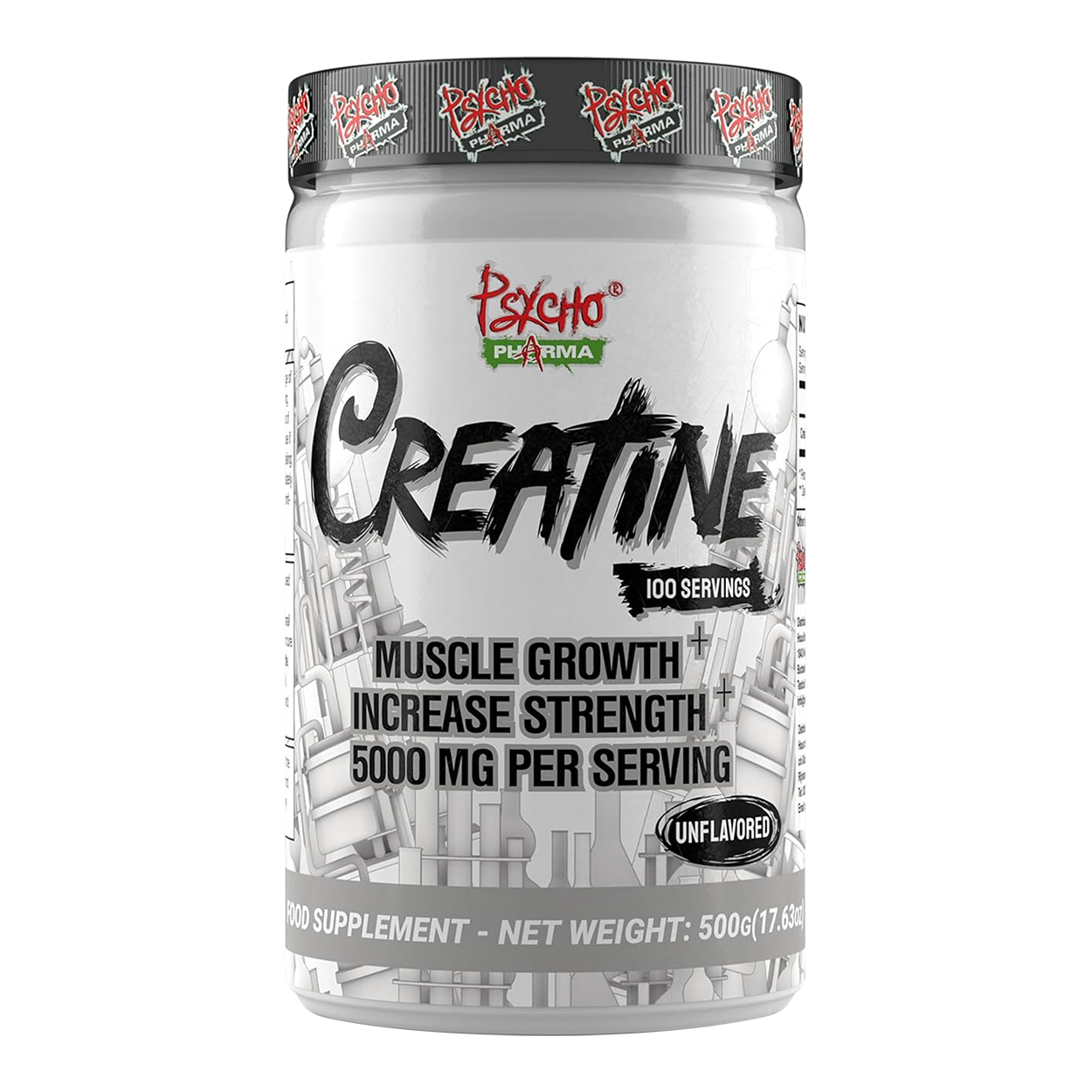 Psycho Pharma Creatine Main Gray Bottle