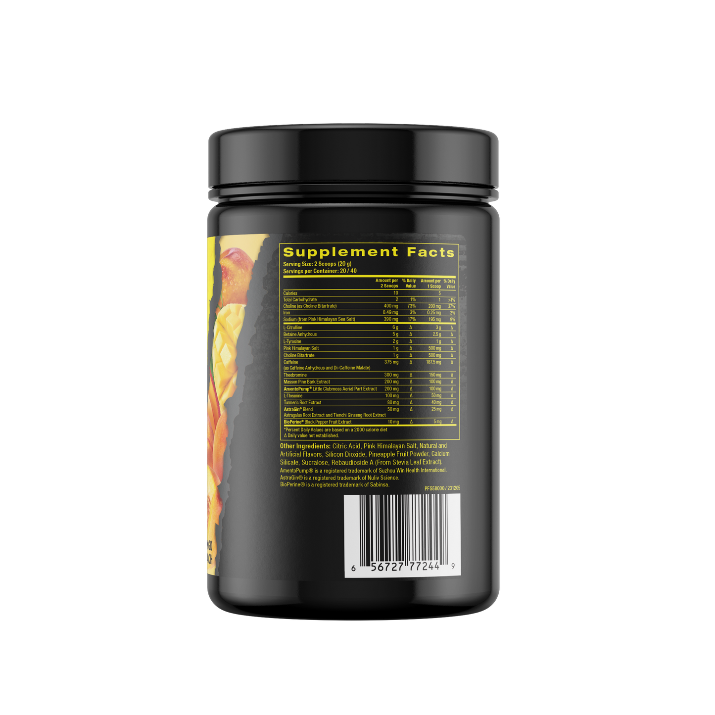 Pharmafreak Stacked Freak 3D - Supplement Facts