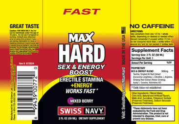 Swiss Navy Max Hard Sex & Energy Boost