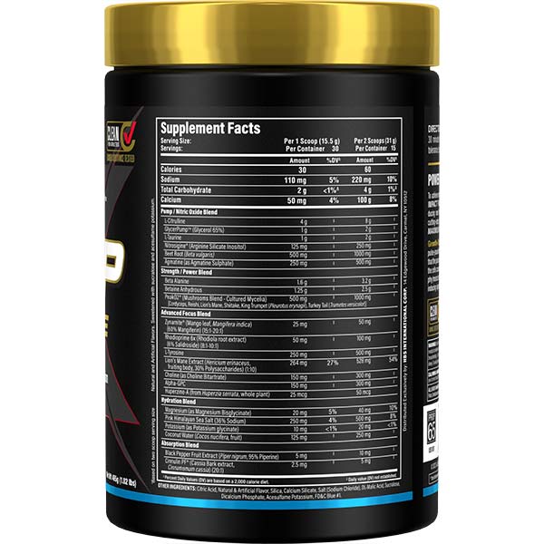 Allmax Nutrition Impact Pump Xtreme Supplement Facts